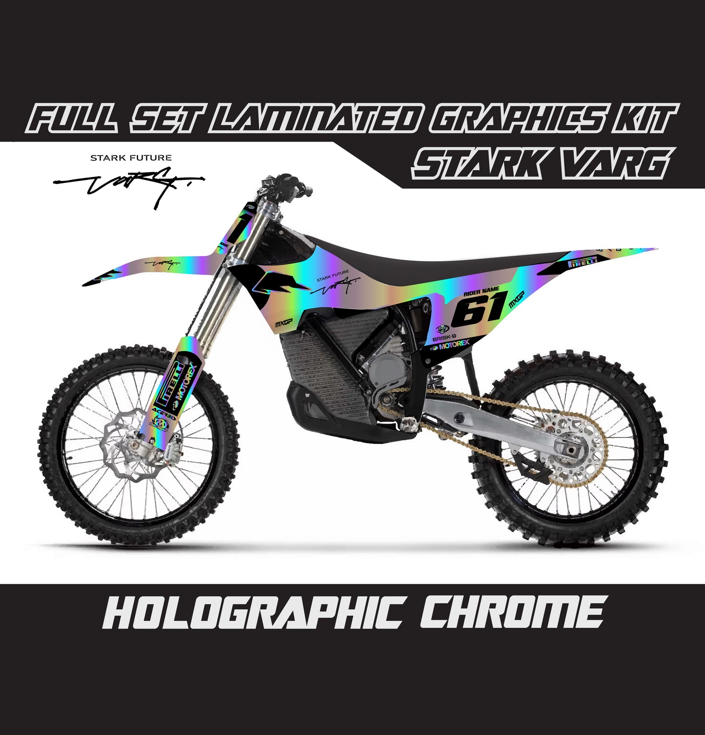 Stark Varg Graphics Kit - Holographic R Bull