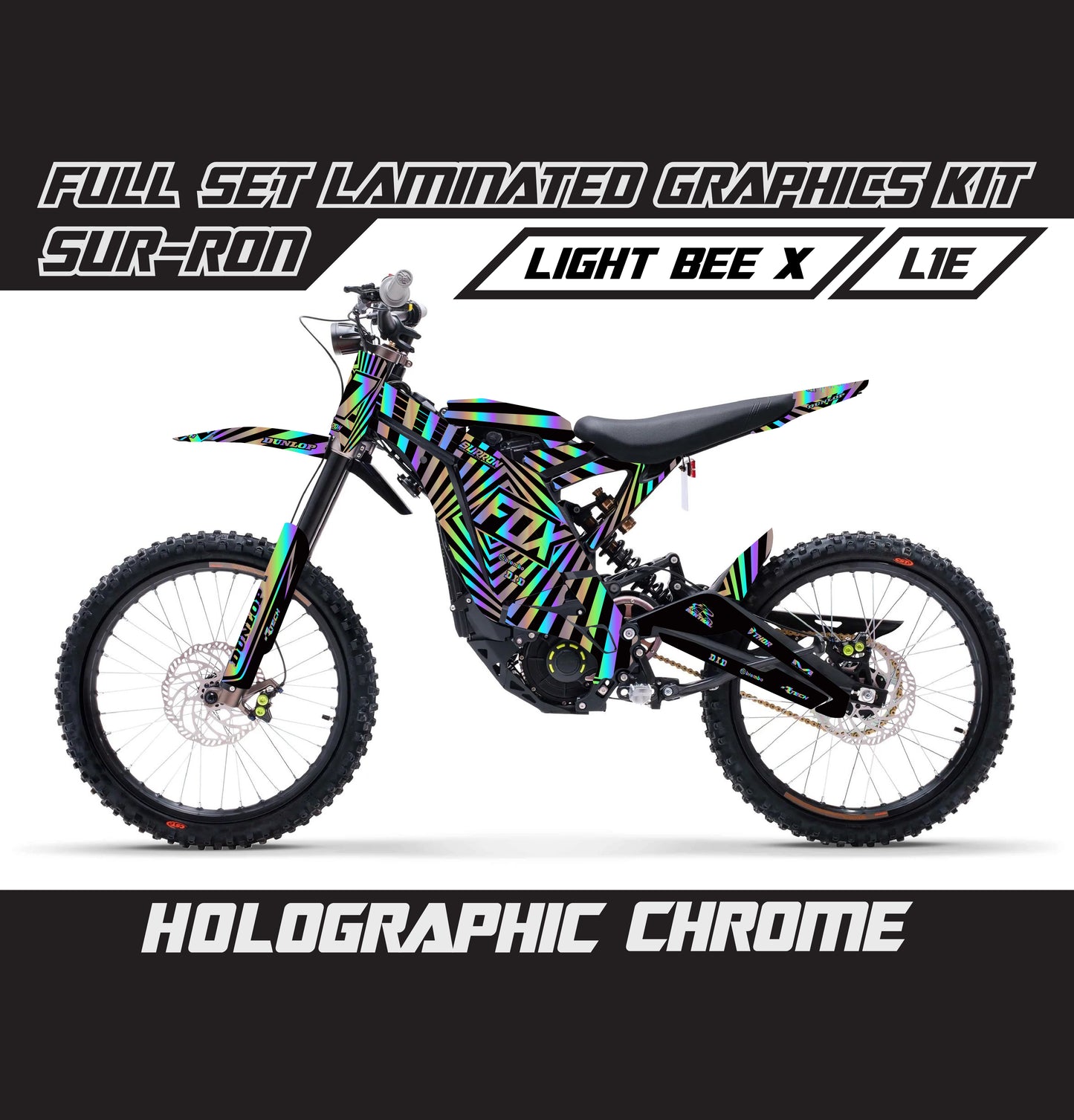 Sur Ron Light Bee X Graphics Kit - Holographic Fox