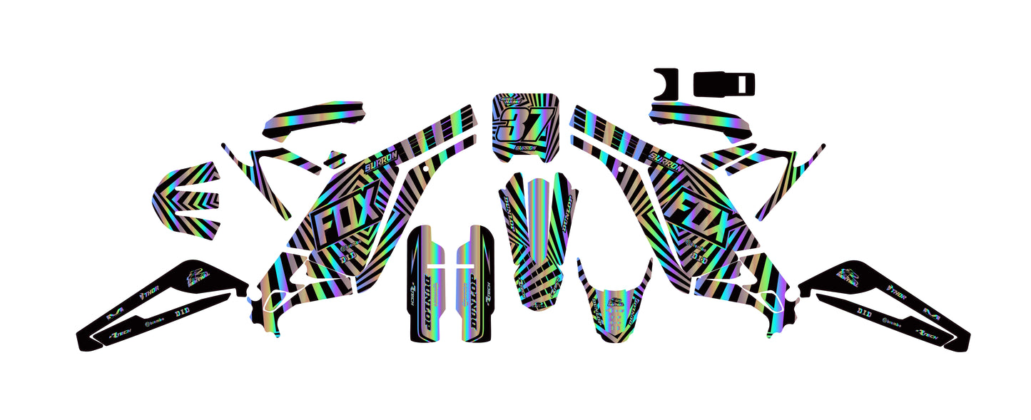 Sur Ron Light Bee X Graphics Kit - Holographic Fox