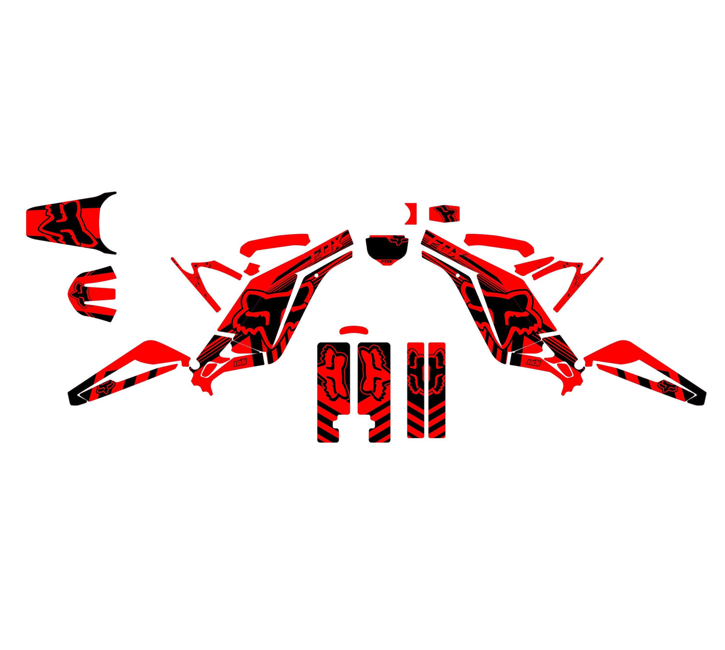 Sur Ron Light Bee X Graphics Kit - Red Black Fox