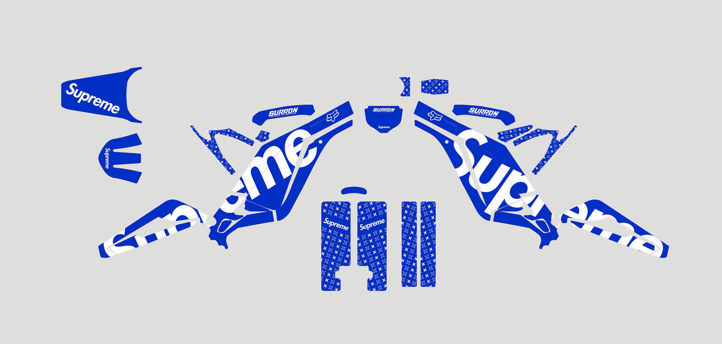 Sur Ron Light Bee X Graphics Kit - Supreme Blue White