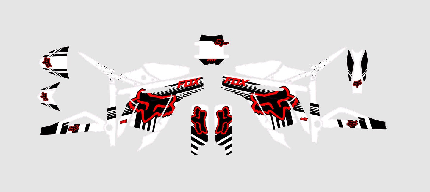 Talaria Sting Graphics Kit - Red White Fox