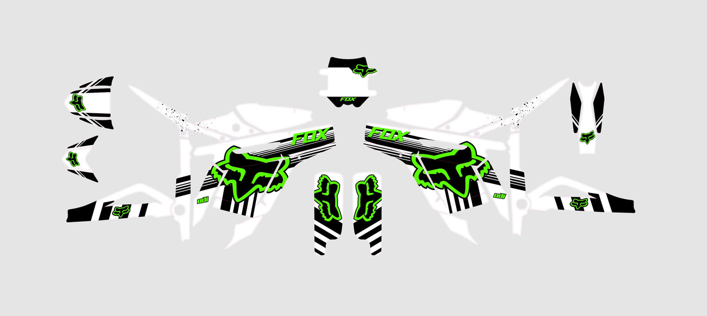 Talaria Sting Graphics Kit - Green White Fox