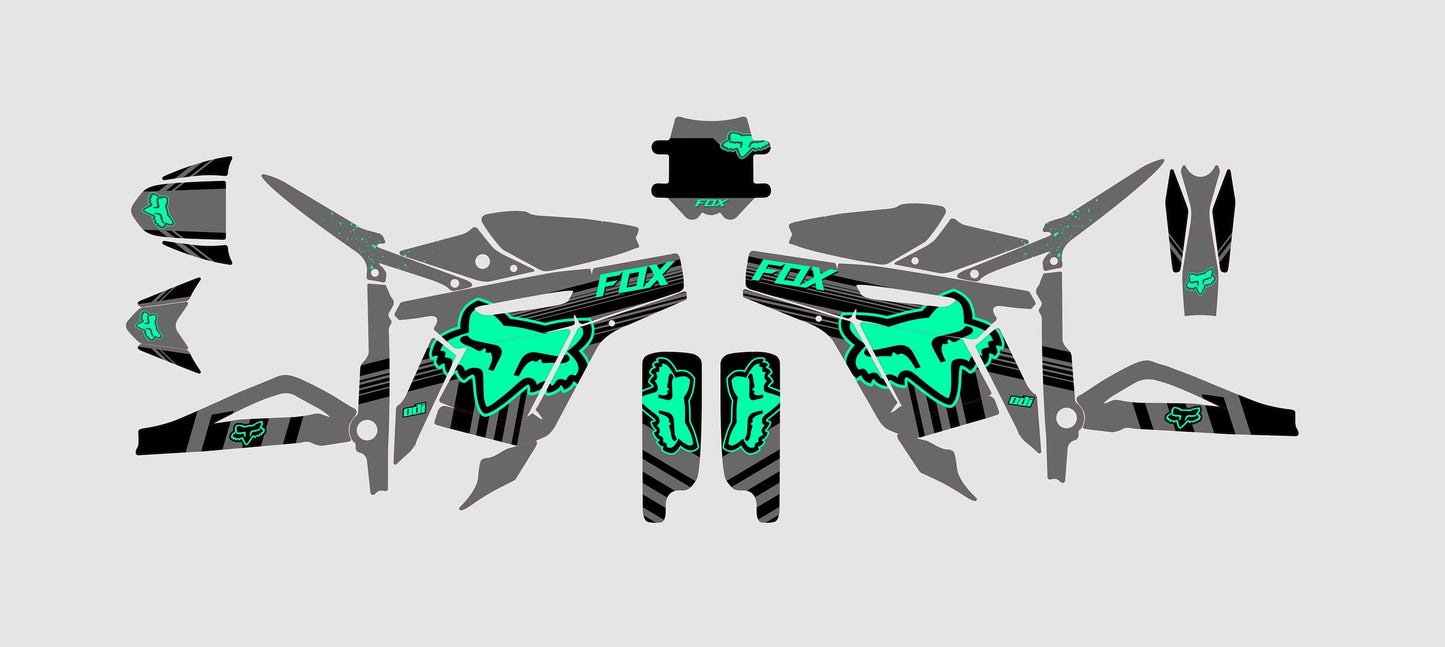 Talaria Sting Graphics Kit - Turquoise Gray Fox