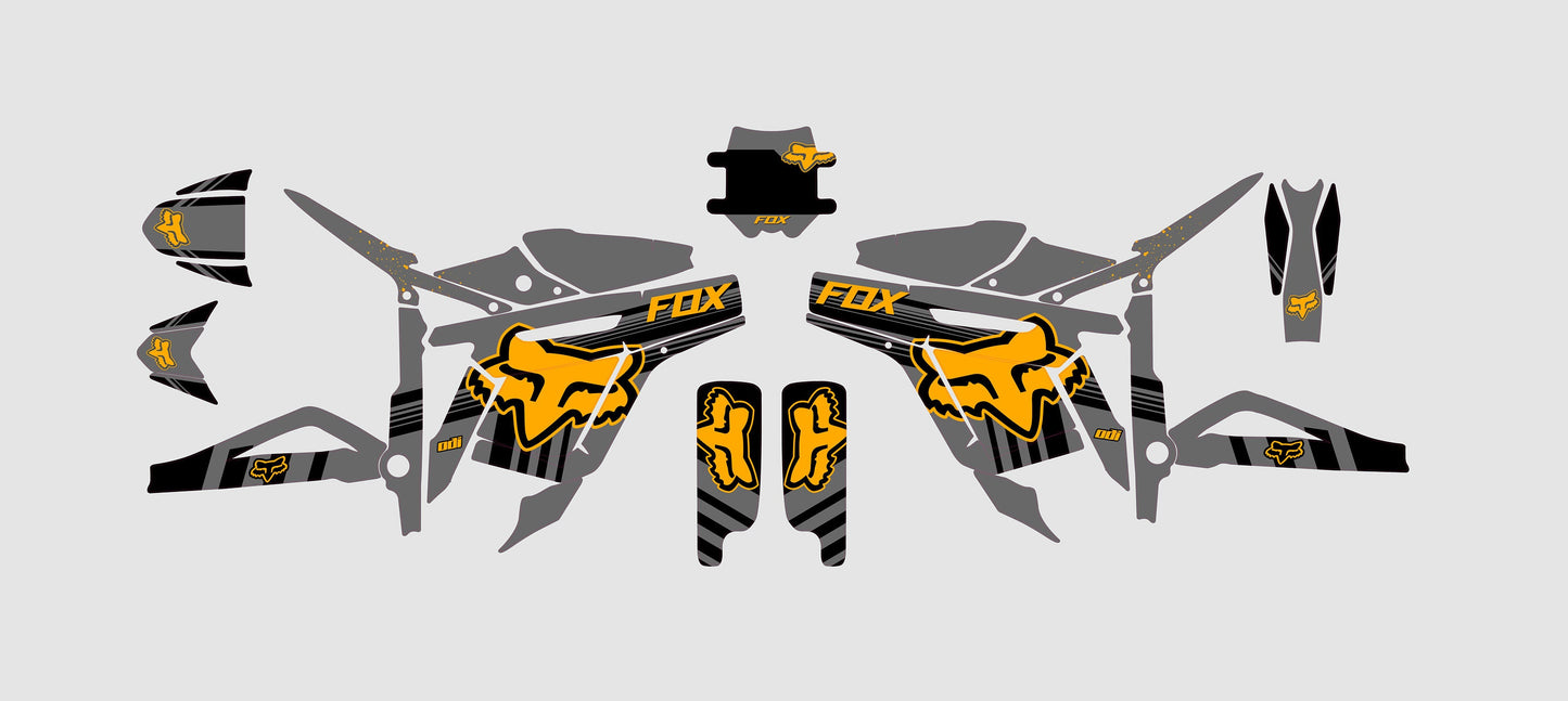 Talaria Sting Graphics Kit - Orange Gray Fox