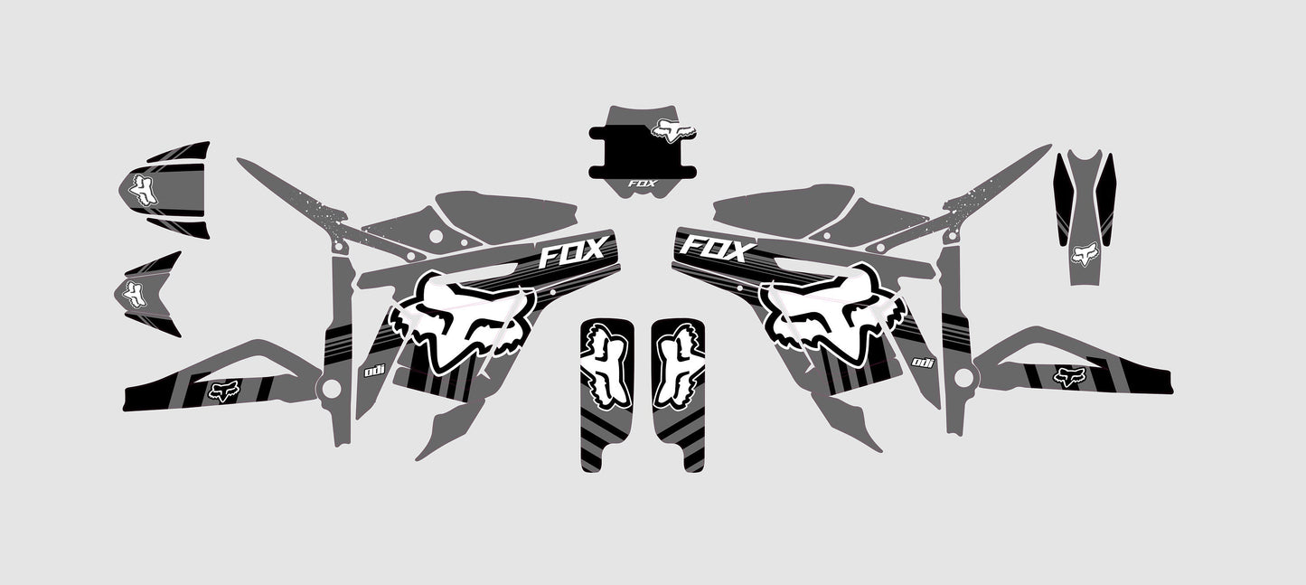 Talaria Sting Graphics Kit - White Gray Fox