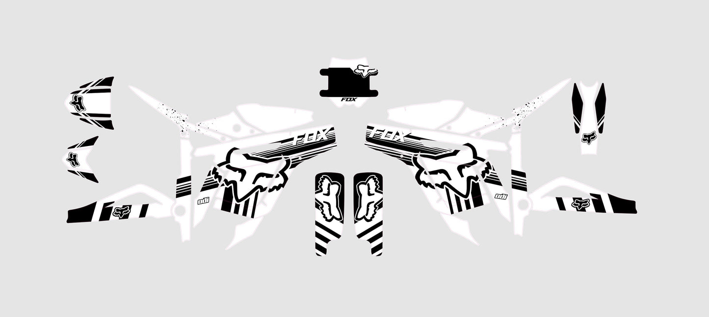 Talaria Sting Graphics Kit - White Black Fox