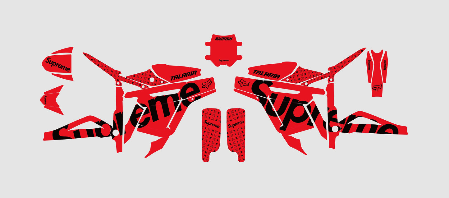 Talaria Sting Graphics Kit - Red Black Supreme