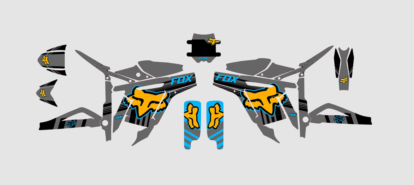 Talaria Sting Graphics Kit - Blue Yellow Fox