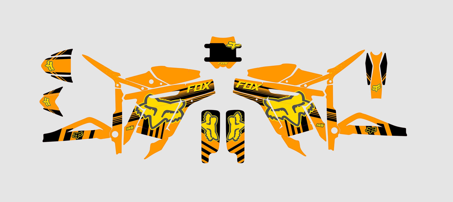 Talaria Sting Graphics Kit - Yellow Orange Fox