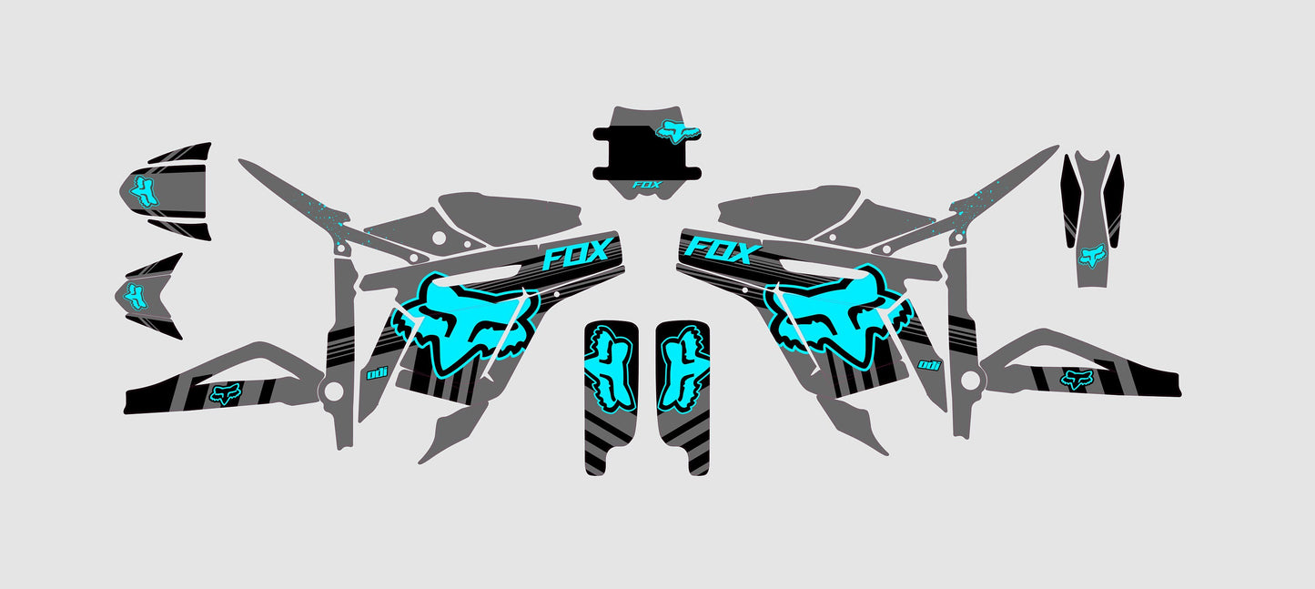 Talaria Sting Graphics Kit - Sky Blue Gray Fox