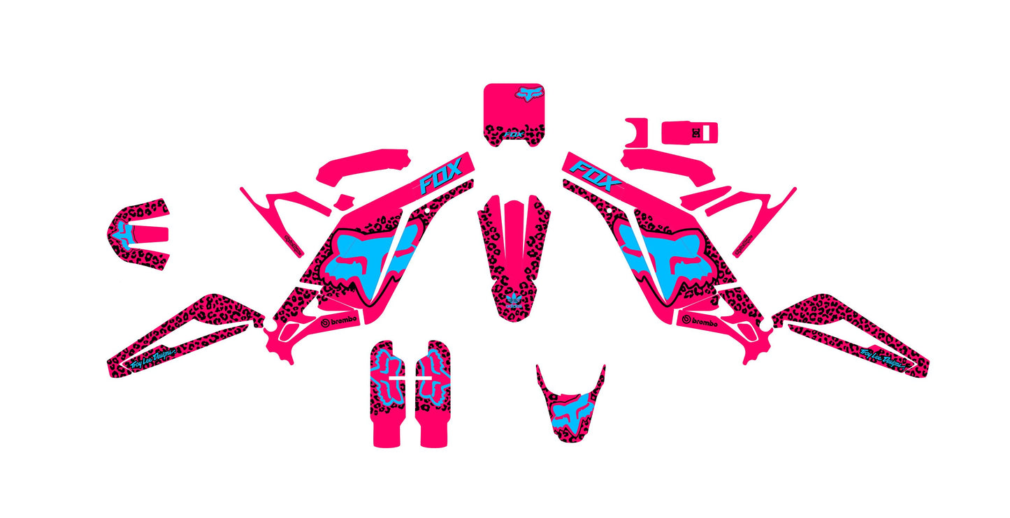 Sur Ron Light Bee X Graphics Kit - Hot Pink Blue Cheetah Fox