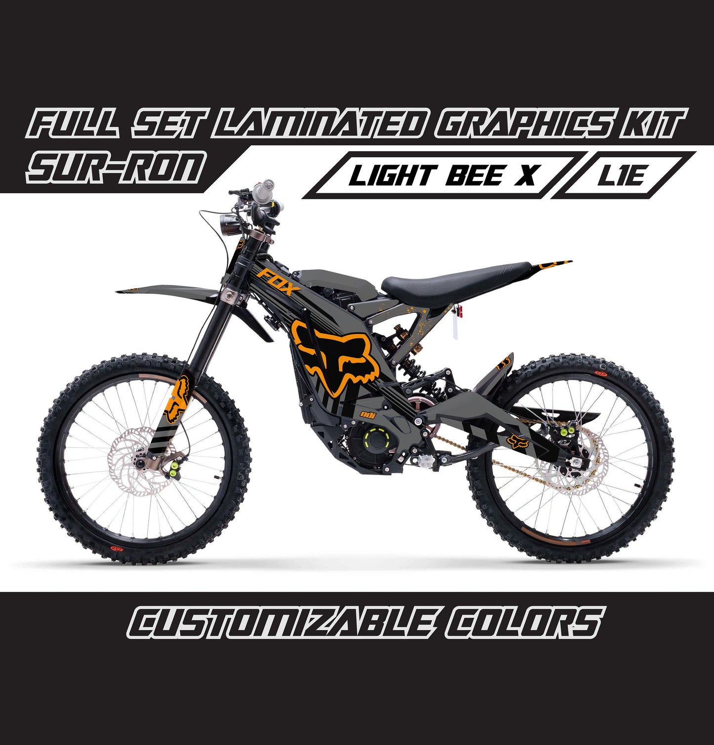 Sur Ron Light Bee X Graphics Kit - Orange Fox