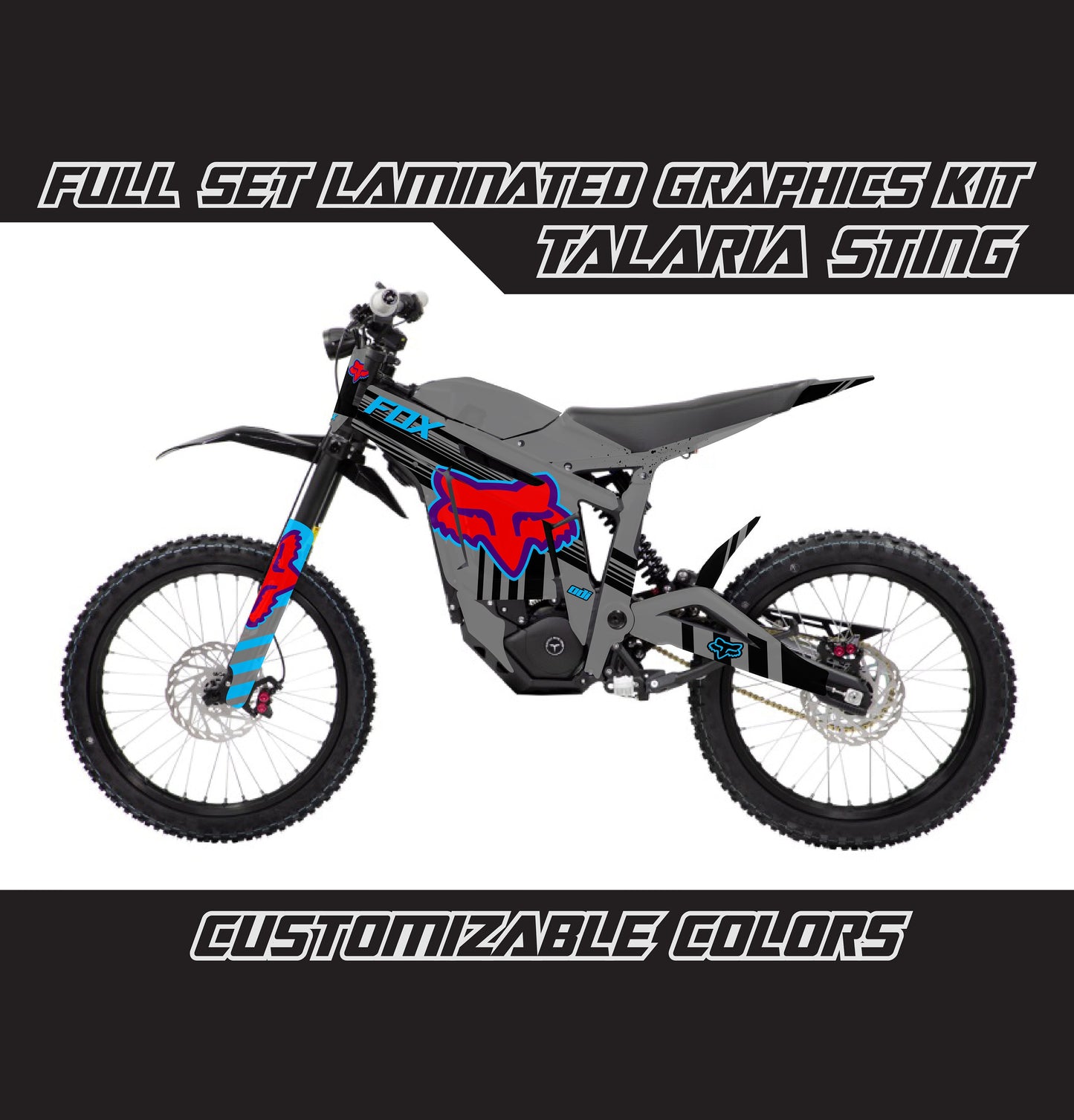 Talaria Sting Graphics Kit - Red Blue Fox