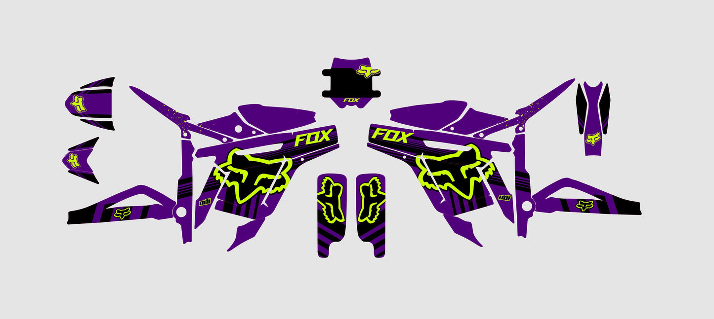 Talaria Sting Graphics Kit - Fluo Lime Violet Fox