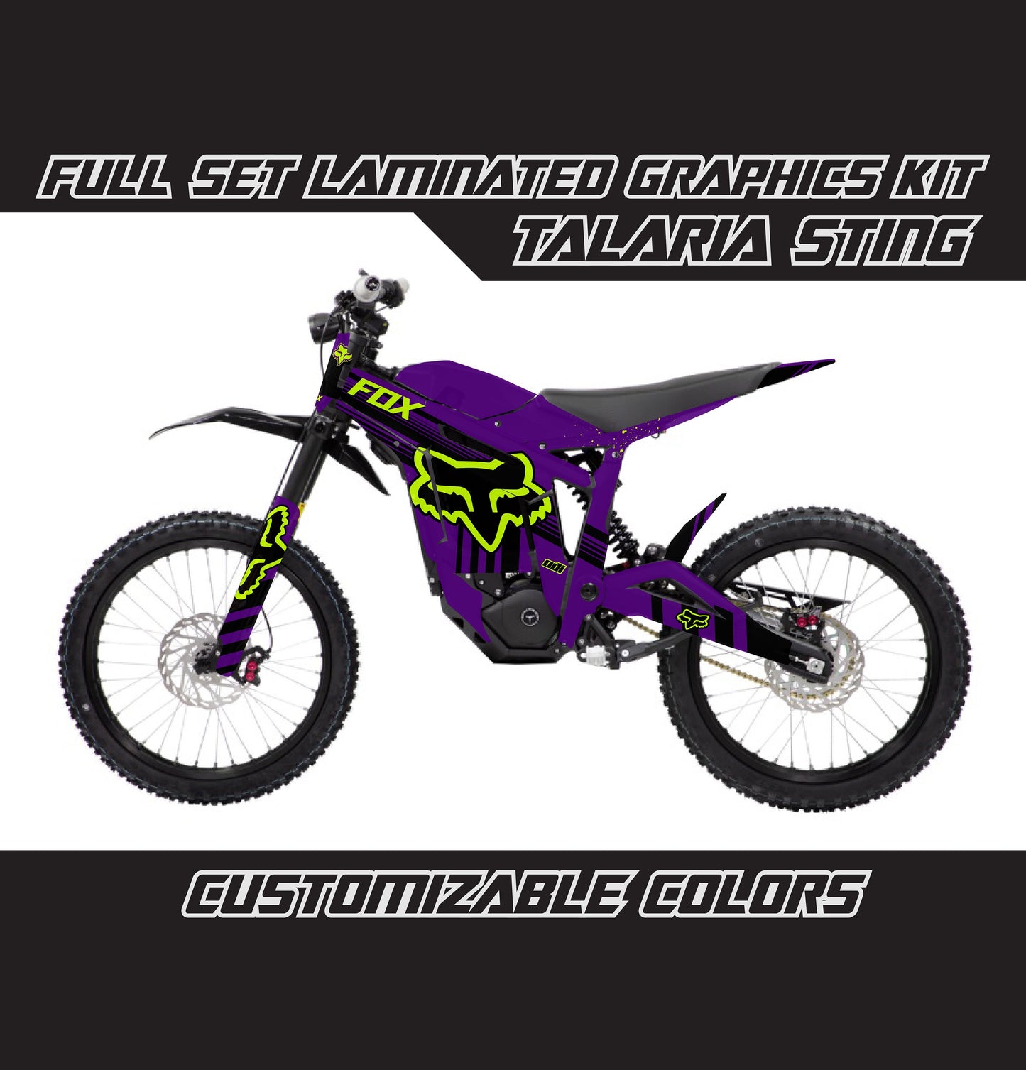 Talaria Sting Graphics Kit - Fluo Lime Violet Fox