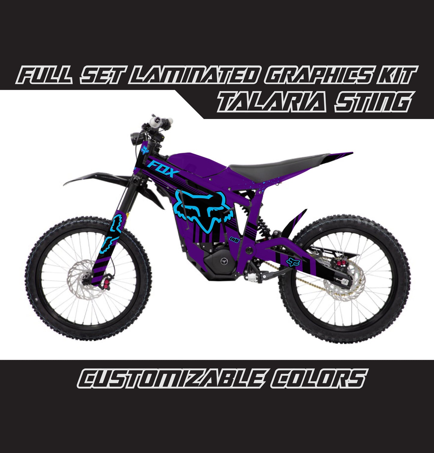 Talaria Sting Graphics Kit - Sky Blue Violet Fox