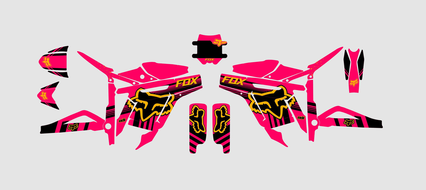 Talaria Sting Graphics Kit - Orange Pink Fox