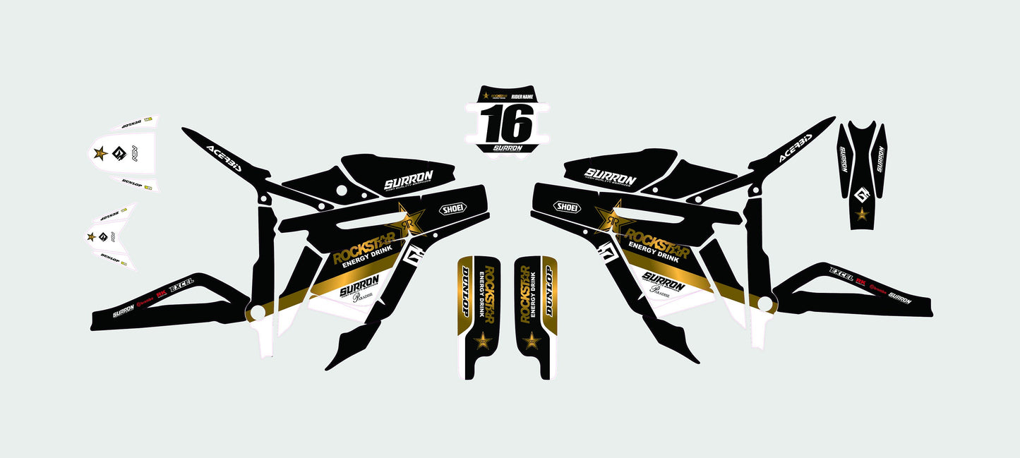 Talaria Sting Graphics Kit - Bronze Gold Rockstar