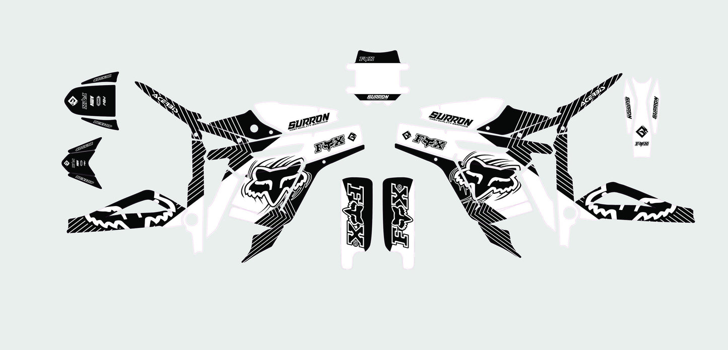 Talaria Sting Graphics Kit - White Black Fox