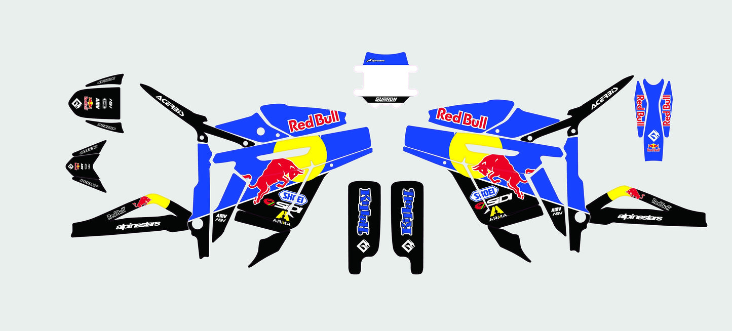 Talaria Sting Graphics Kit - Blue R Bull