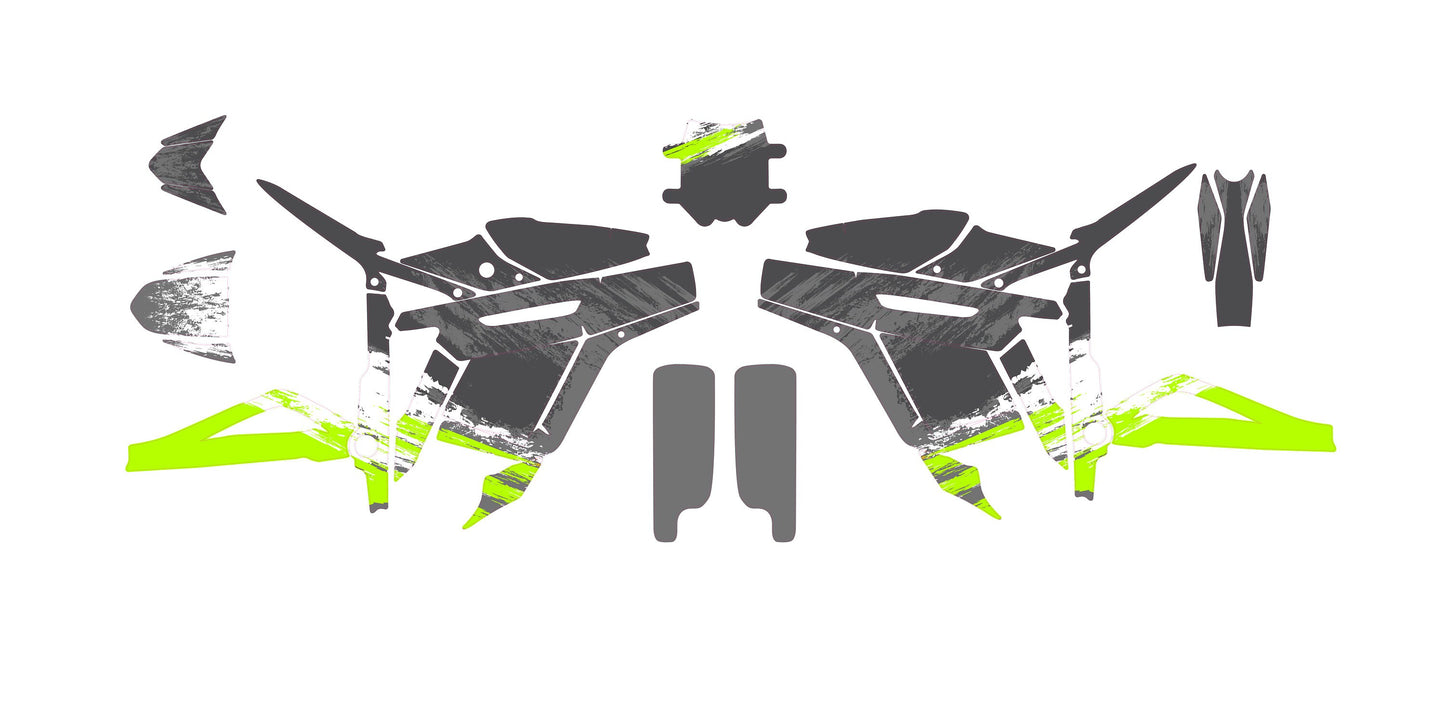 Talaria Sting Graphics Kit - Fluo Lime Green Brushed