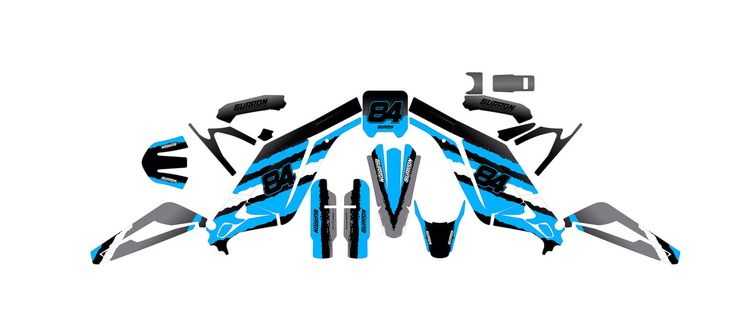 Sur Ron Light Bee X Graphics Kit - Sky Blue Motocross