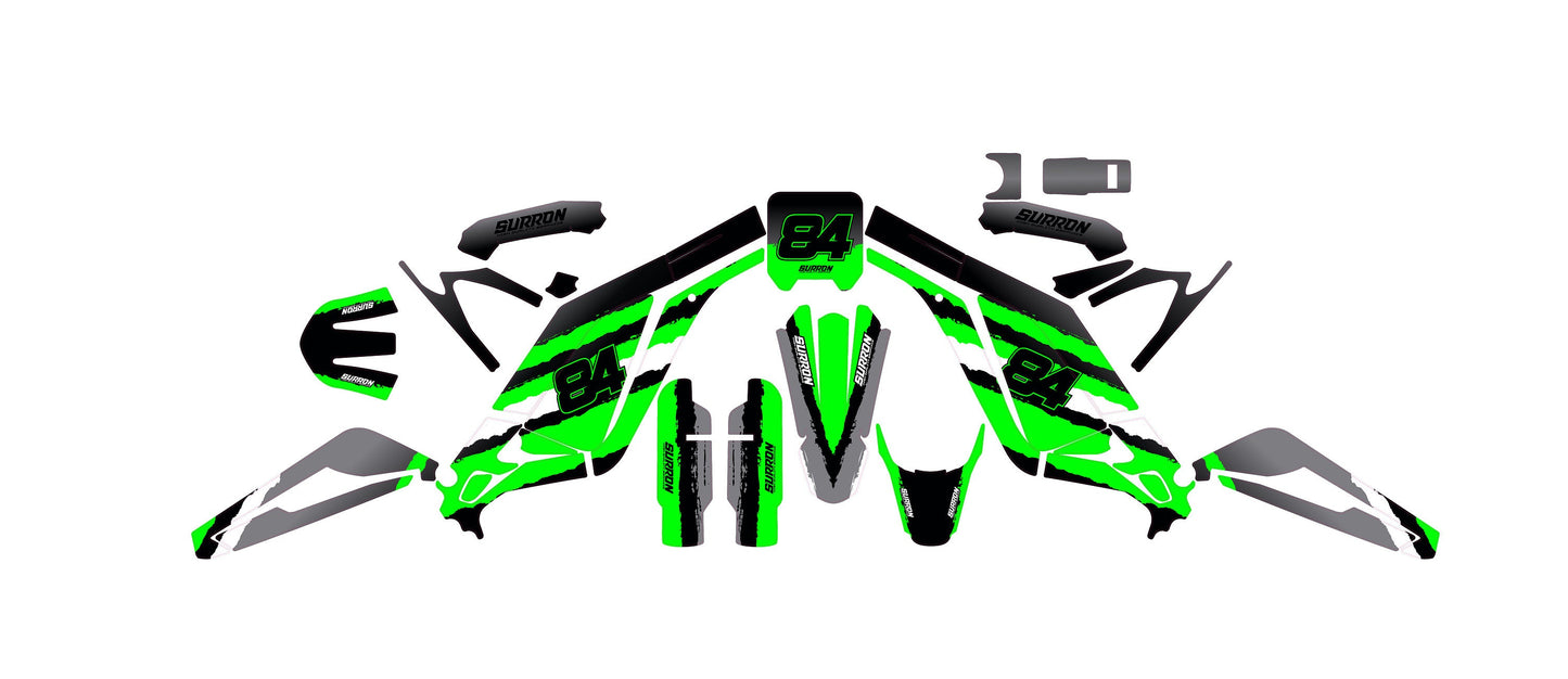 Sur Ron Light Bee X Graphics Kit - Green Motocross