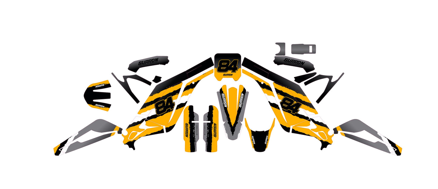 Sur Ron Light Bee X Graphics Kit - Orange Motocross