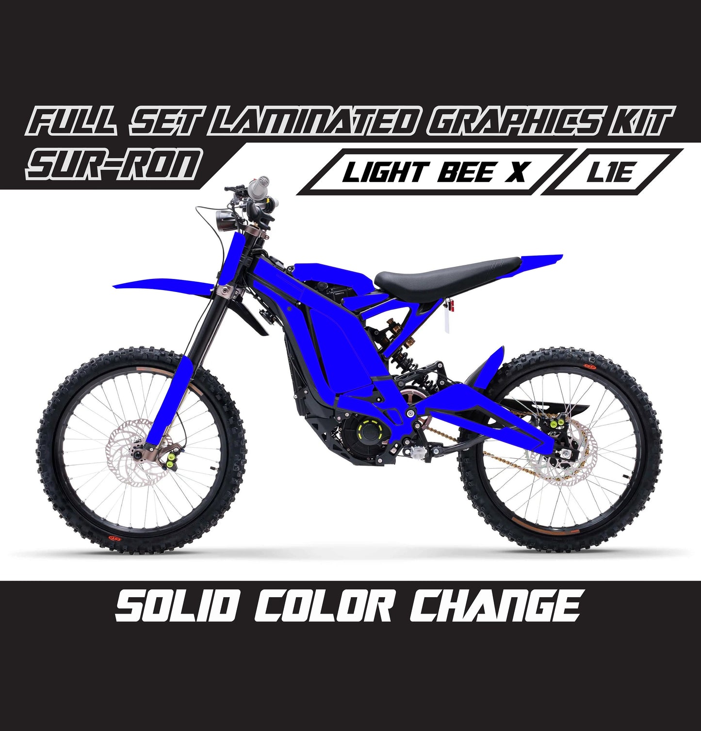 Sur Ron Light Bee X Graphics Kit - Blue Full Color Change