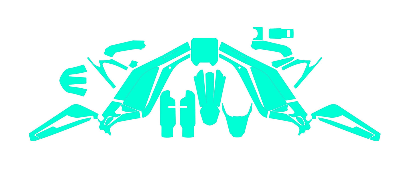 Sur Ron Light Bee X Graphics Kit - Turquoise Full Color Change