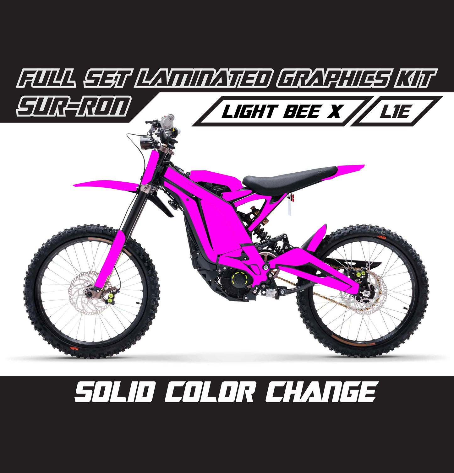 Sur Ron Light Bee X Graphics Kit - Purple Full Color Change