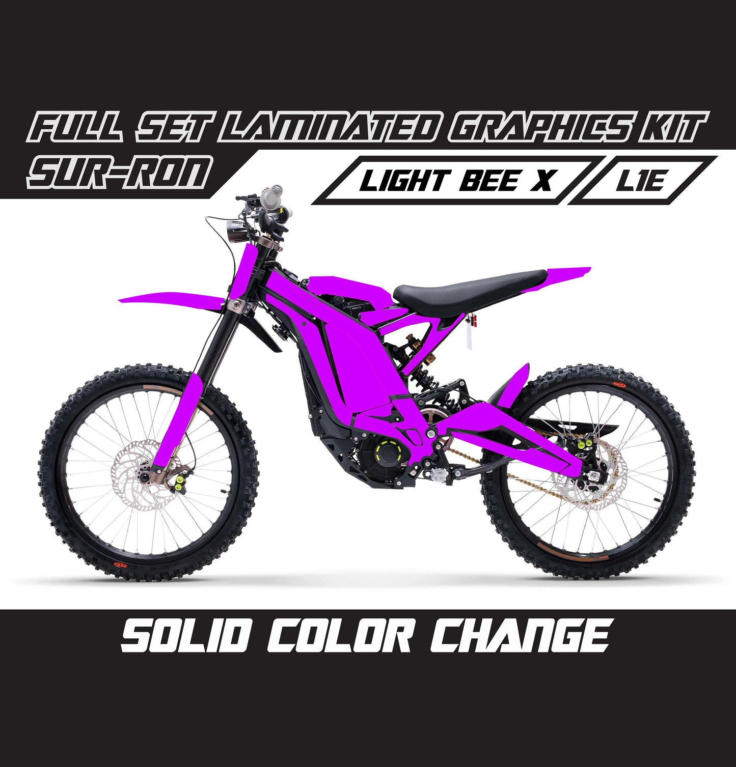 Sur Ron Light Bee X Graphics Kit - Violet Full Color Change