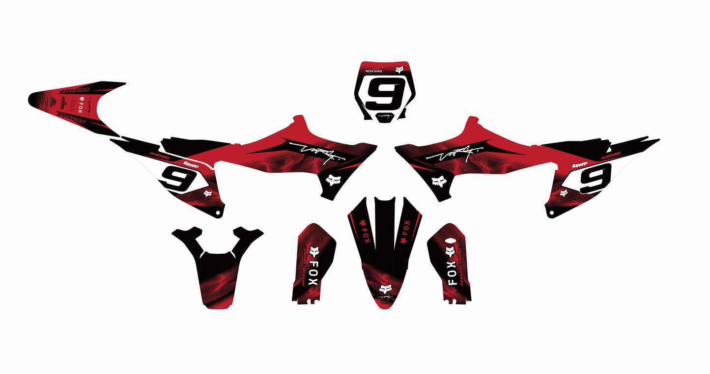 Stark Varg Graphics Kit - Red Black Lines