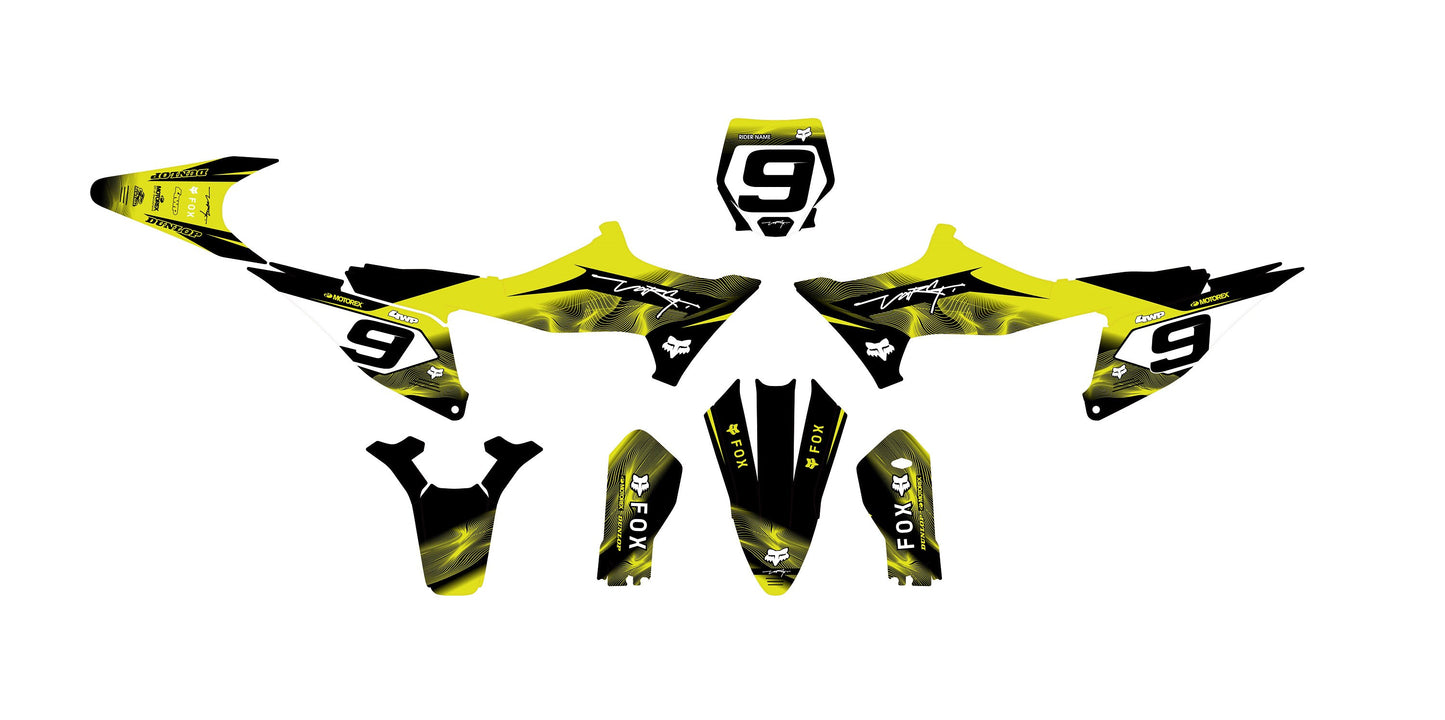 Stark Varg Graphics Kit - Yellow Black Lines