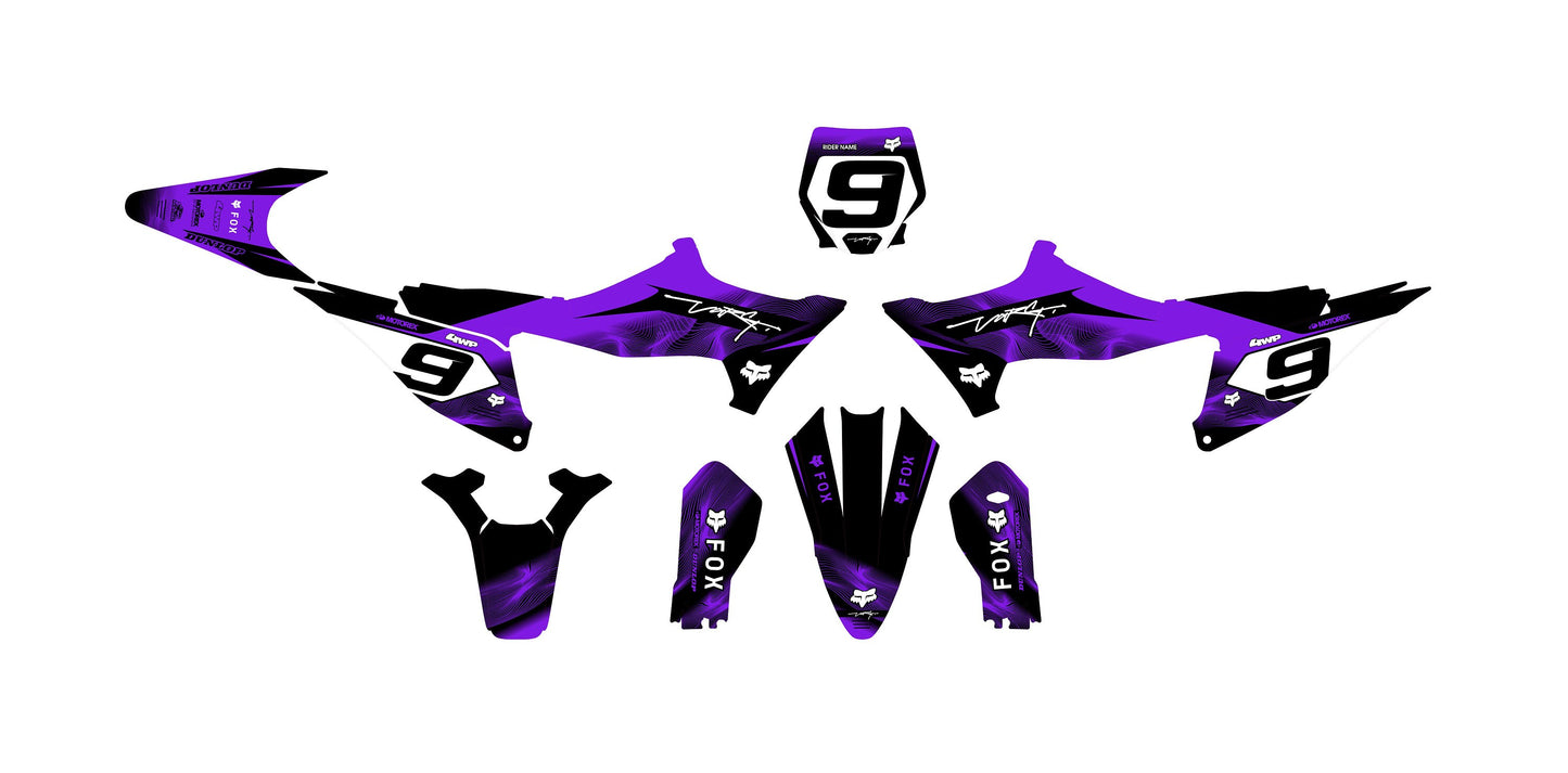Stark Varg Graphics Kit - Violet Black Lines