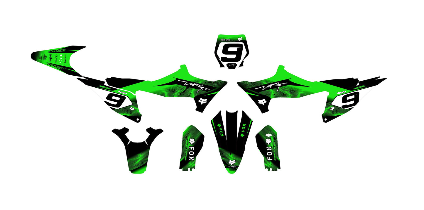 Stark Varg Graphics Kit - Green Black Lines