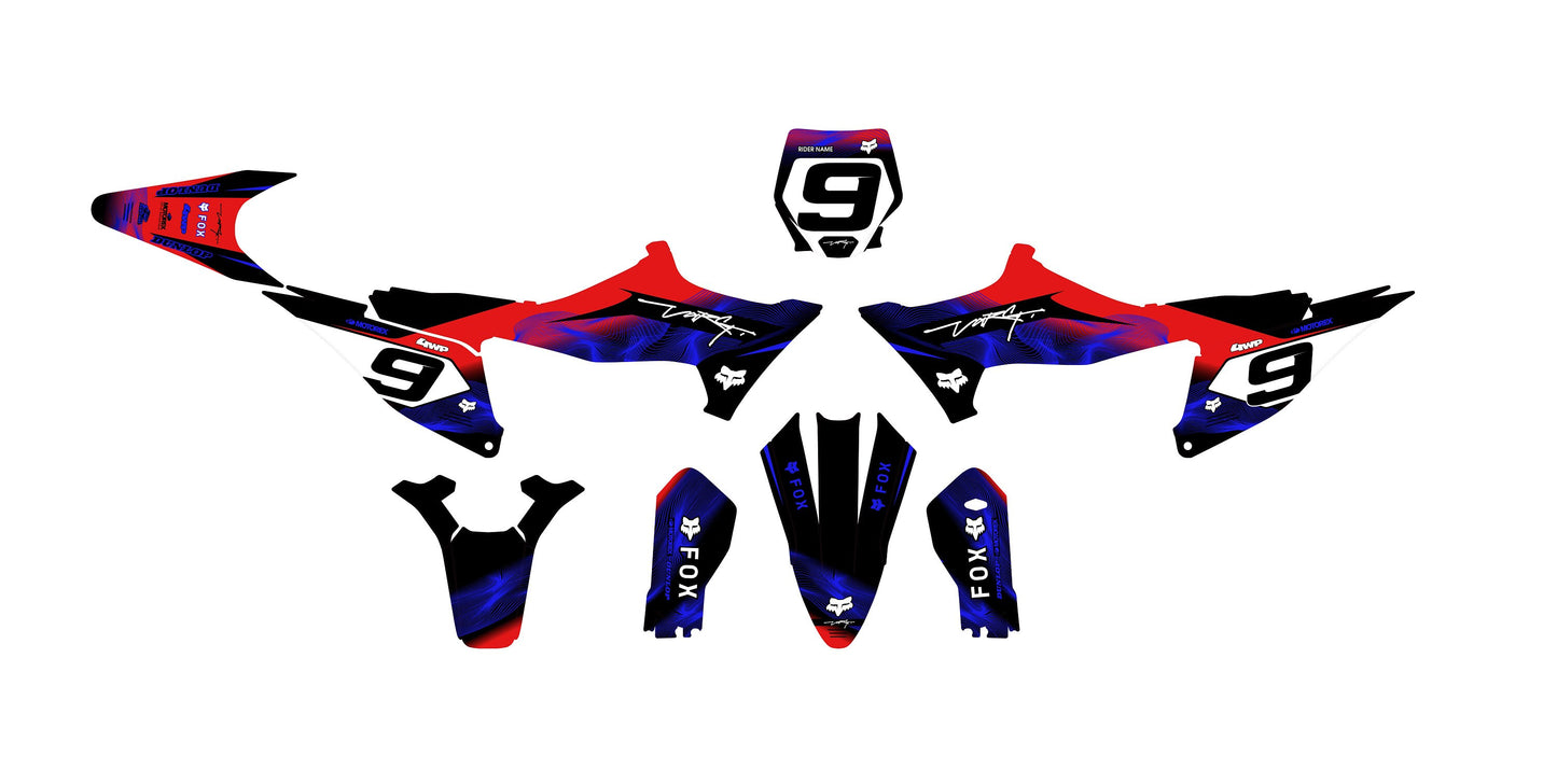 Stark Varg Graphics Kit - Red Blue Lines