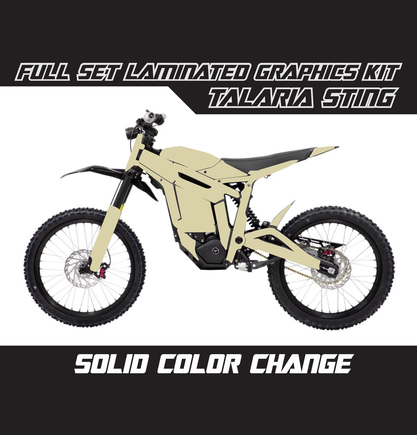 Talaria Sting Graphics Kit - Beige Full Color Change