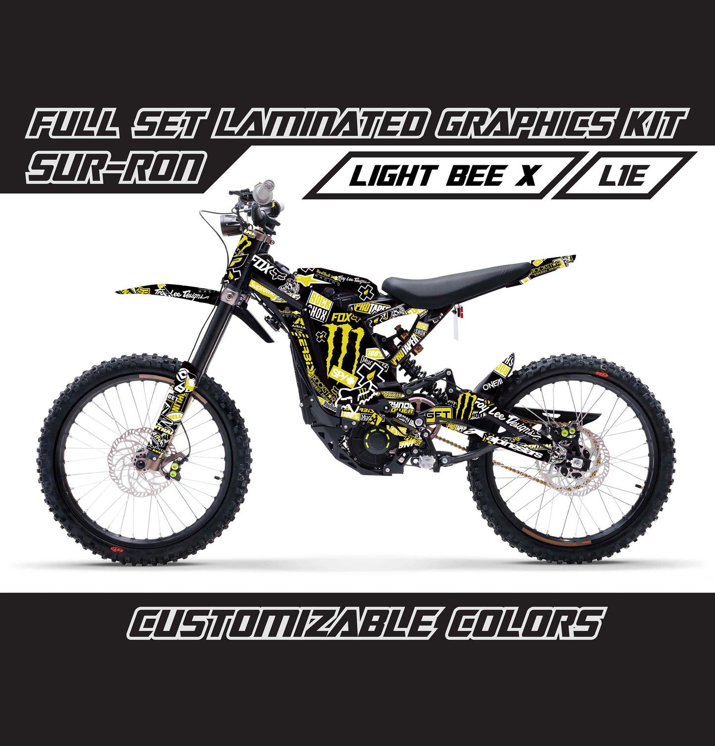 Sur Ron Light Bee X Graphics Kit - Yellow Stickerbomb