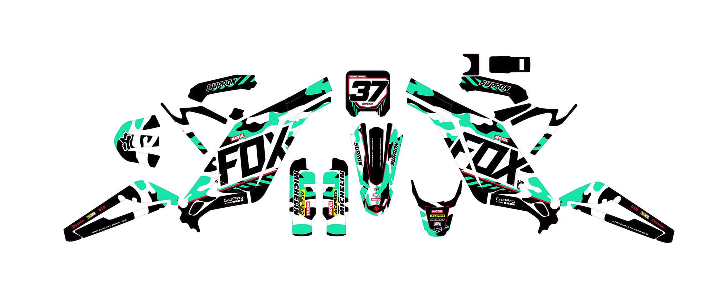 Sur Ron Light Bee X Graphics Kit - Electric Camouflage Fox