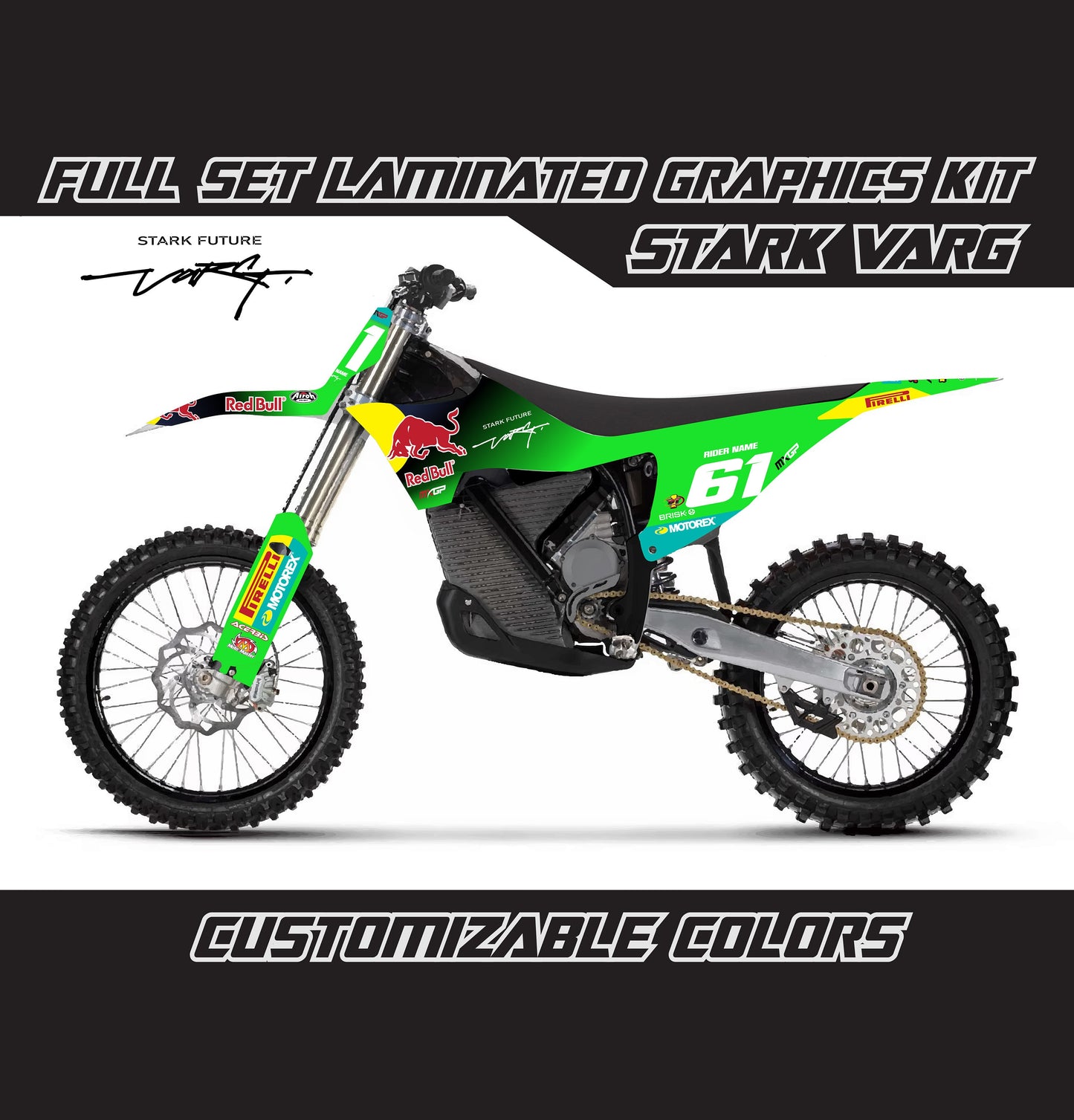 Stark Varg Graphics Kit - Green R Bull