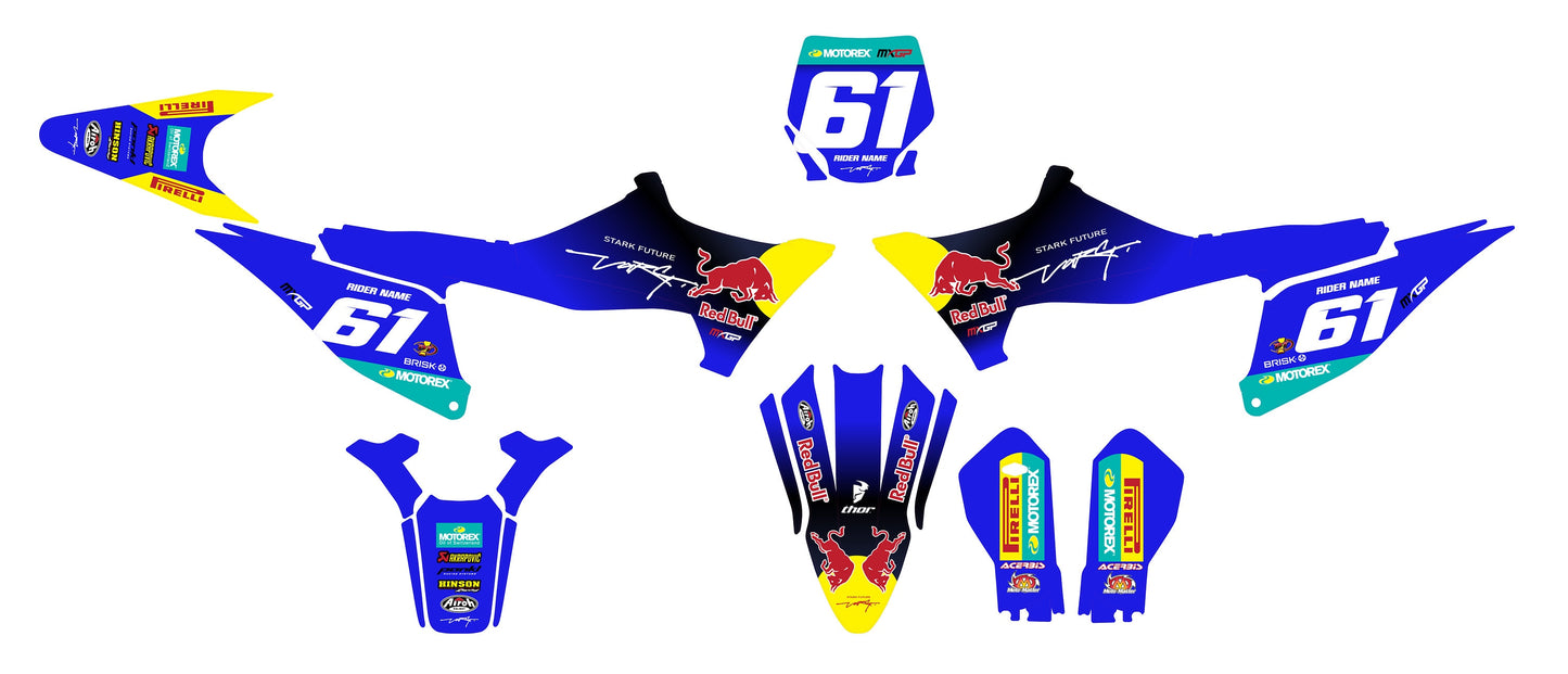 Stark Varg Graphics Kit - Blue R Bull