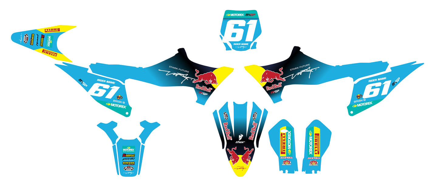 Stark Varg Graphics Kit - Sky Blue R Bull