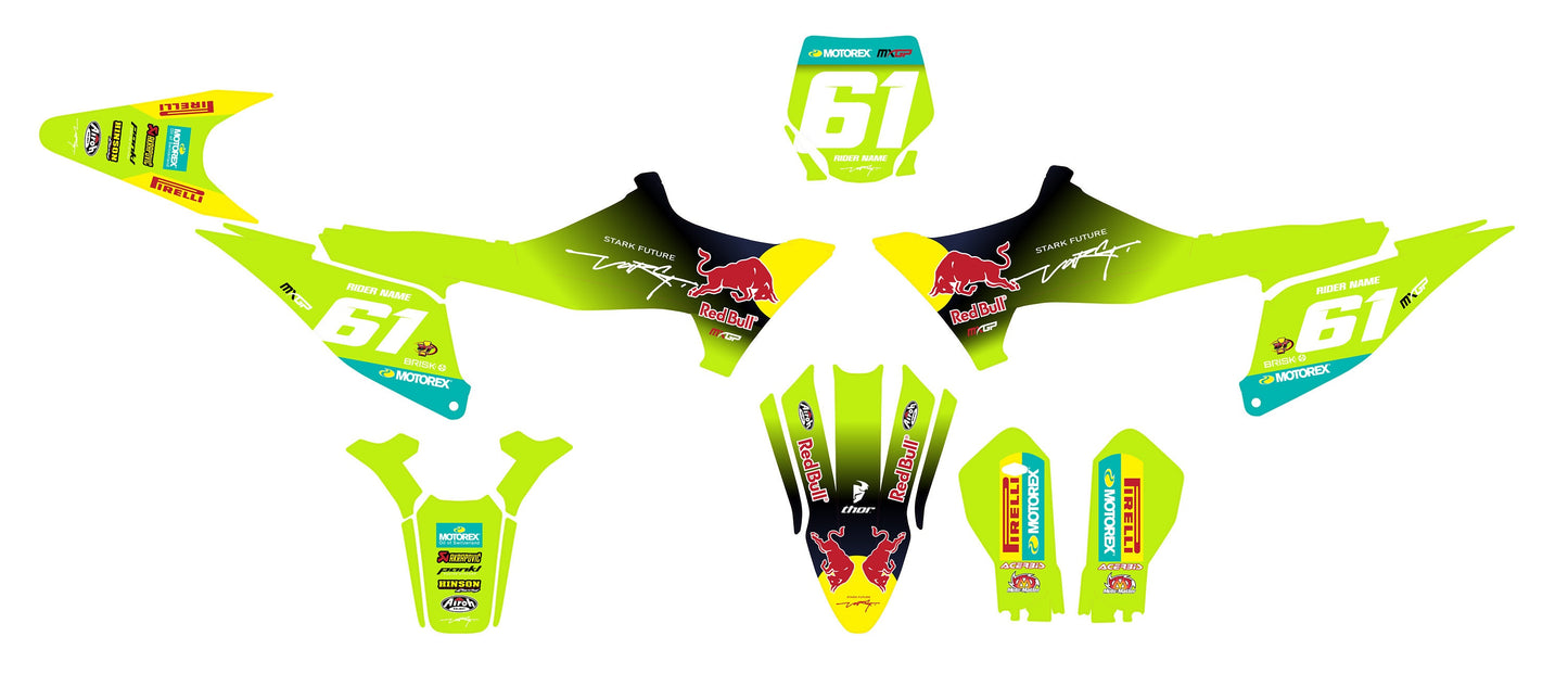 Stark Varg Graphics Kit - Lime Green R Bull