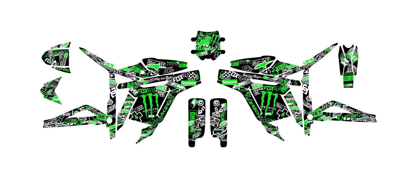 Talaria Sting Graphics Kit - Green Stickerbomb