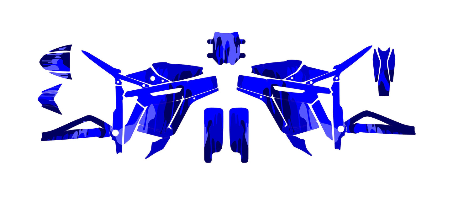 Talaria Sting Graphics Kit - Blue Camo Drip