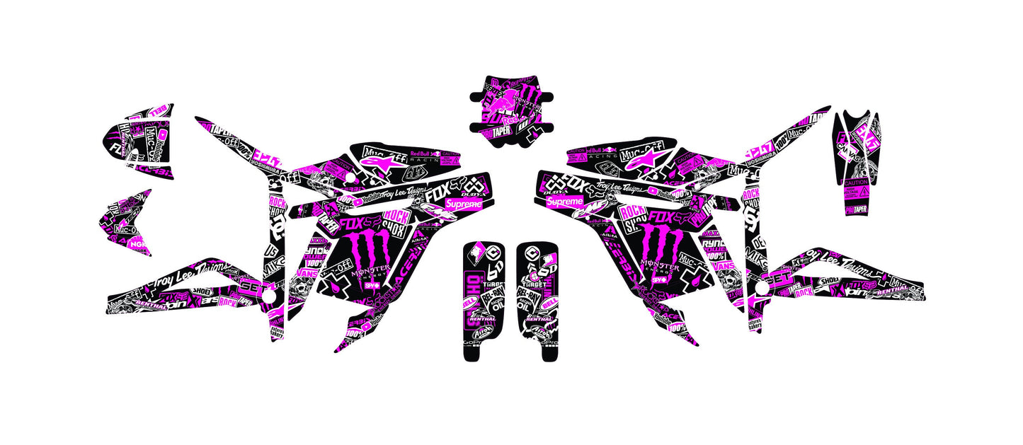 Talaria Sting Graphics Kit - Pink Stickerbomb