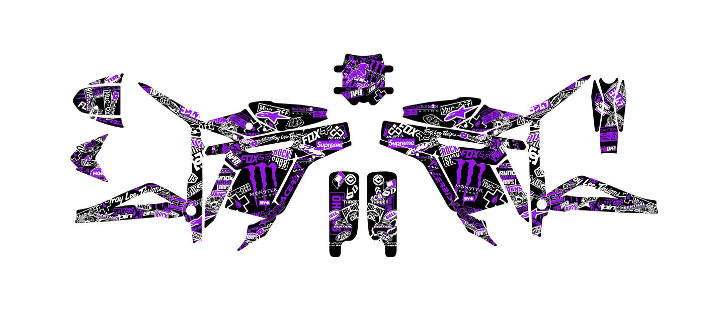 Talaria Sting Graphics Kit - Violet Stickerbomb