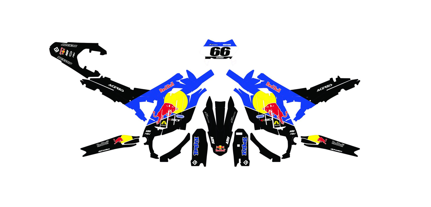 Sur Ron Ultra Bee Graphics Kit - Blue R Bull